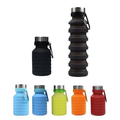 18 Oz Collapsible Silicone Water Bottle