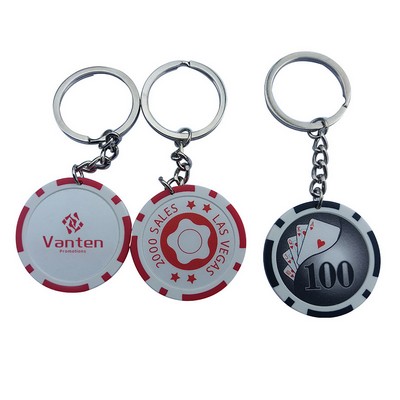 Poker Chip Keychain