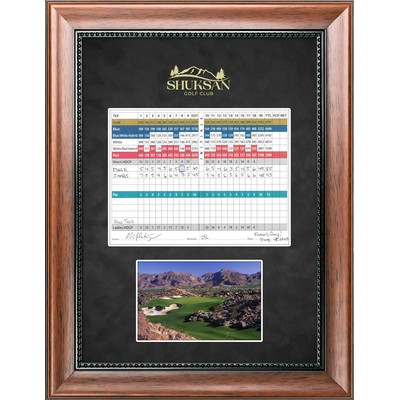 Goodwood (Walnut/Black) - Golf Scorecard Display 14"x18"