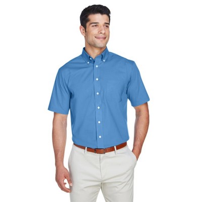 Devon & Jones Men's Crown Woven Collection™ Solid Broadcloth Short-Sleeve Shirt