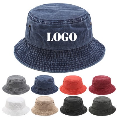 Washed Cotton Bucket Hat