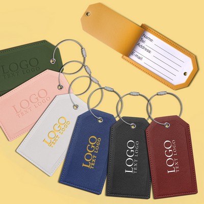 Soft Vegan Leather Luggage Tag