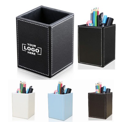 Square PU Leather Pens Pencils Holder(Free shipping)