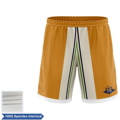 Men's and Kids' Sublimation Soccer Shorts - 180G Spandex Interlock