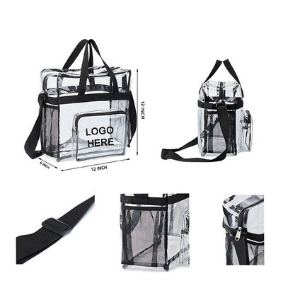 Clear PVC Waterproof Security Tote&Crossbody Bag