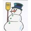 Snowman Stock Temporary Tattoo