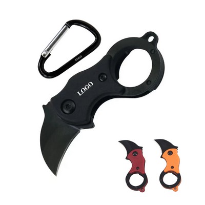 Mini Foldable Knife w/Carabiner