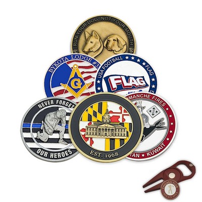 3D Metal Enamel Commemorative Coin for Club