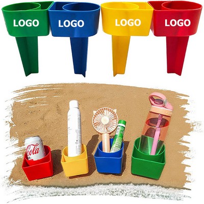 PP Plastic Beach Drinks Cup Holder/Sand Coaster (MOQ 50PCS)