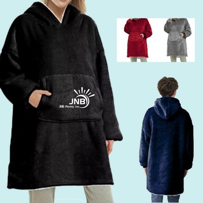 Oversized Wearable Blanket with Hoodie