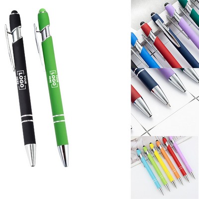 Soft-Touch Aluminum Pen w/ Stylus