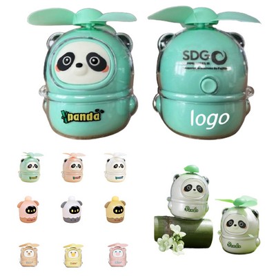 Rechargeable Mini Panda Cartoon Animal Fan