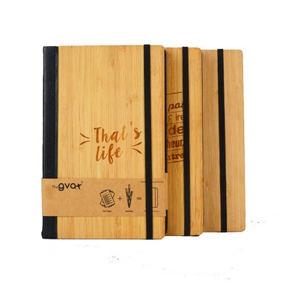 A5 Size Customized Promotional Bamboo Diary Notebook