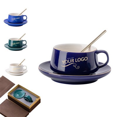 8.8Oz Coffee Cup And Saucer Gift Set