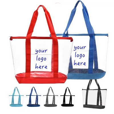 Stadium Clear Tote Bags With Pocket