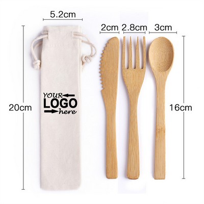 Reusable Lightweight Bamboo Cutlery Set