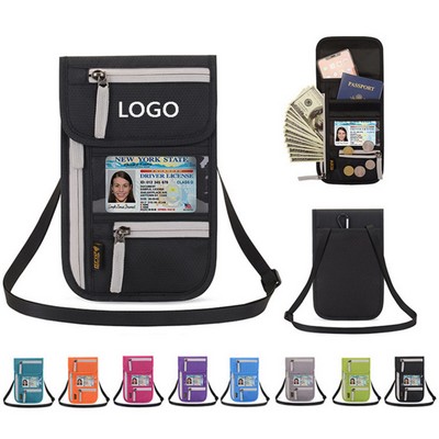 RFID Blocking Travel Neck Wallet