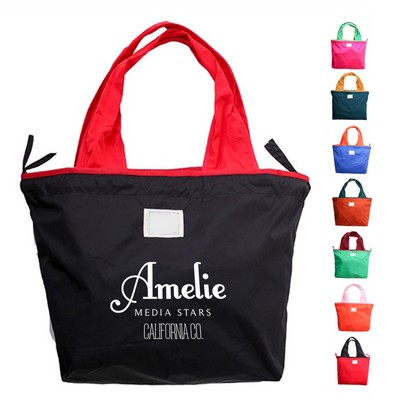 Collapsible Drawstring Shopping Bag