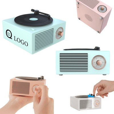 Vinyl Record Player Style Bluetooth Speaker