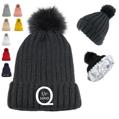 Pom-Pom Beanie Cap