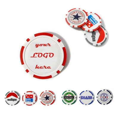 Poker Chip With Removable Ball Marker