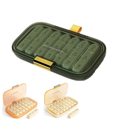 21-Compartment Portable Pill Organizer