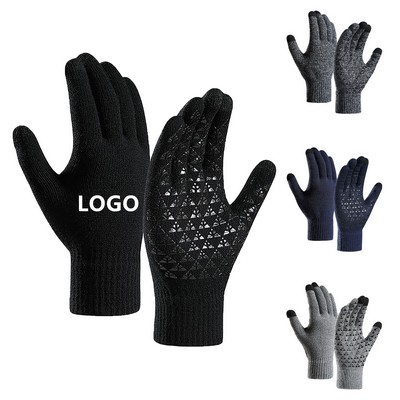 Winter Gloves for Men Women Touch Screen Cold Weather Thermal Warm Knit Glove