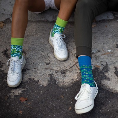 Cotton Earth Day Socks - Eco-Friendly Footwear for Planet Lovers - American Made