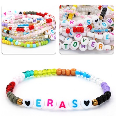 Rainbow Alphabet Beads Bracelet