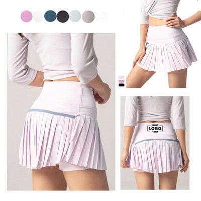 Pleated Tennis Skirt W/Pockets Shorts