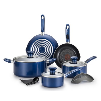 T-fal Excite Non-Stick 14-Piece Cookware Set - Blue