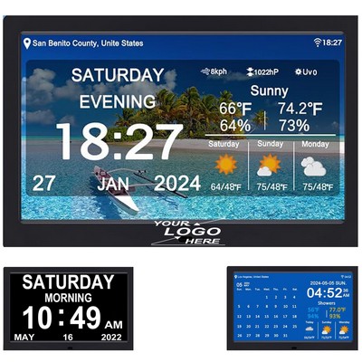 10.1 Inch WiFi Digital Weather Clock with Calendar Display