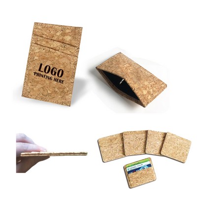 Eco Friendly Cork Wallet Safety Card Sleeve