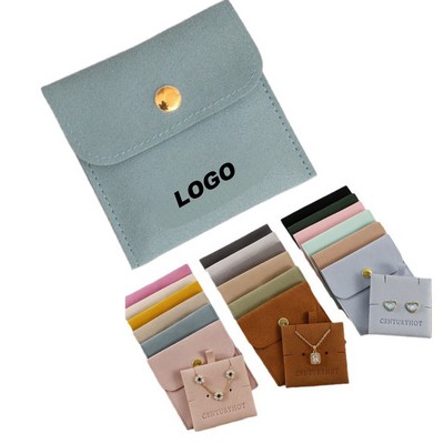 Light Luxury Microfiber Concealed Buckle Jewelry Bag