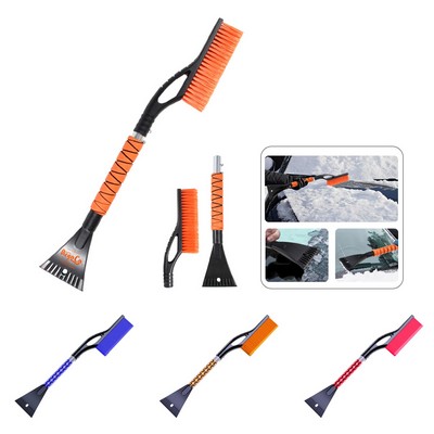 Aluminum Car Snow Scraper with Brush