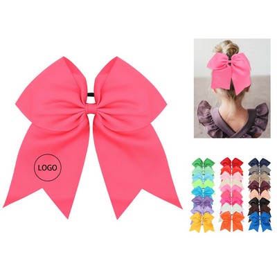 8 INCH Large Size Bow Hair Tie