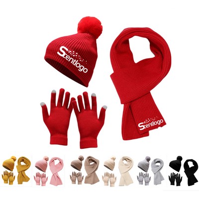 A Gloves-Beanies-Scarf Set