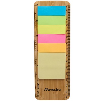 FSC® Bamboo Ruler with Sticky Notes