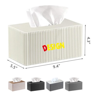 Plus Size Tissue Box Cover PU Leather Rectangular Tissue Box Napkin Dispenser Decorative Holder