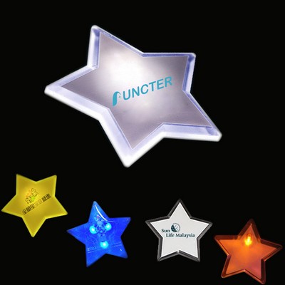 Custom Star Shape LED Acrylic Flashing Badge