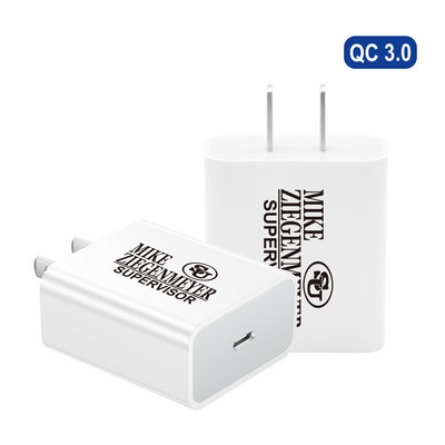 20W Quick 3.0 Wall Plug Charger /w Type C port