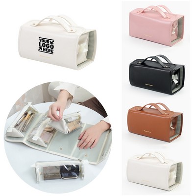 Leather Waterproof Cosmetic Bag