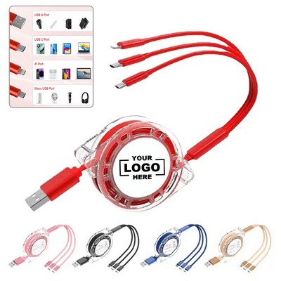 3-in-1 USB Charging Cable for Multiple Devices