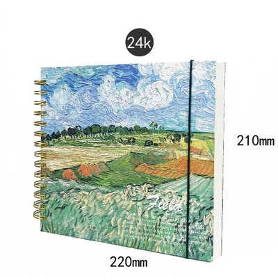 24K Sketch Book 60 Sheets Sketch Pad Top Spiral Bound Drawing Book For Kids And Adults