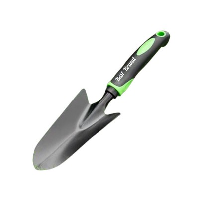 Black Rubber Handle Garden Metal Narrow Shovel