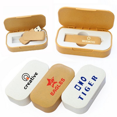 8GB Wheat Straw Eco-friendly USB Flash Drive