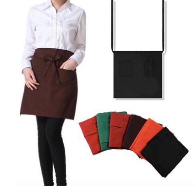 Kitchen Waist Apron With Pocket