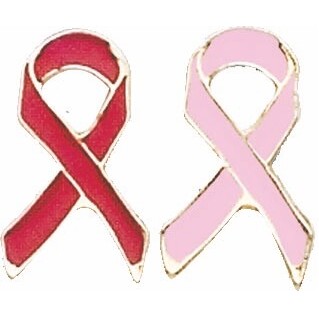 Color Filled Awareness Ribbon Lapel Pin