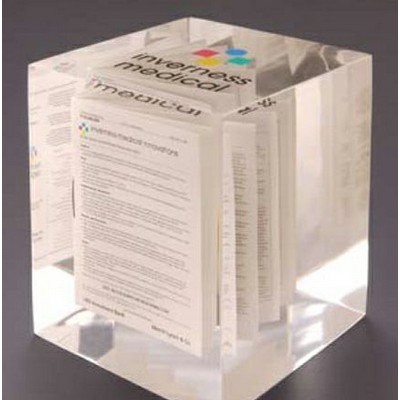 Acrylic Cube Embedment Award (3"x3 1/2"x3")