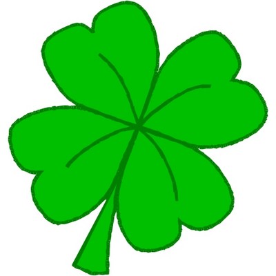 Four Leaf Clover Promotional Magnet w/ Strip Magnet (4 Square Inch)